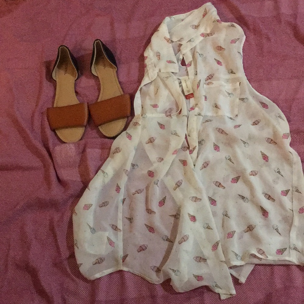 Silky tank top with Merona slides